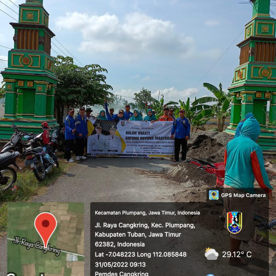 Bulan Bhakti Gotong Royong Masyarakat (BBGRM) di Desa Cangkring Kec. Plumpang Kab. Tuban